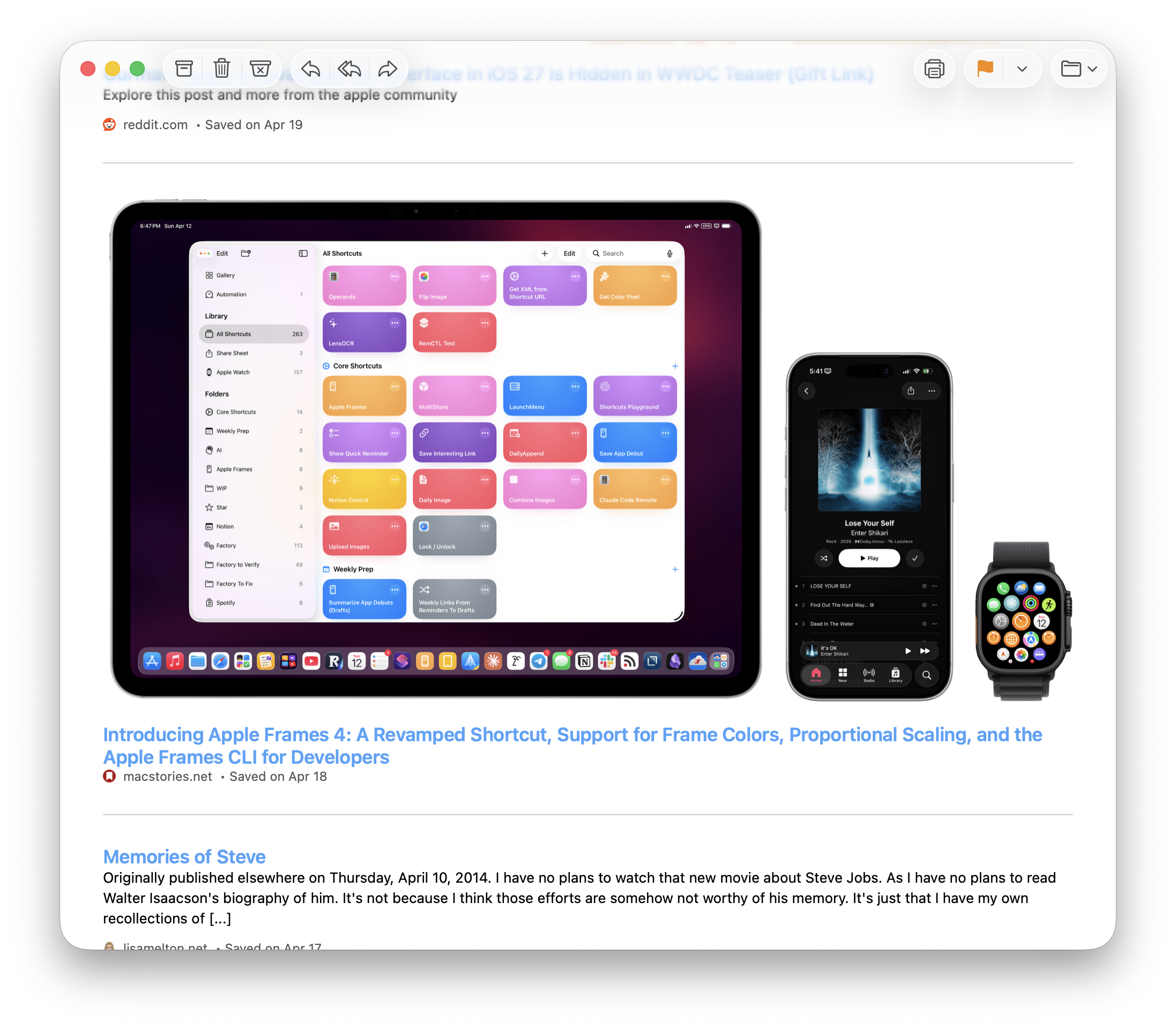 Pour Over email digest in macOS Mail
