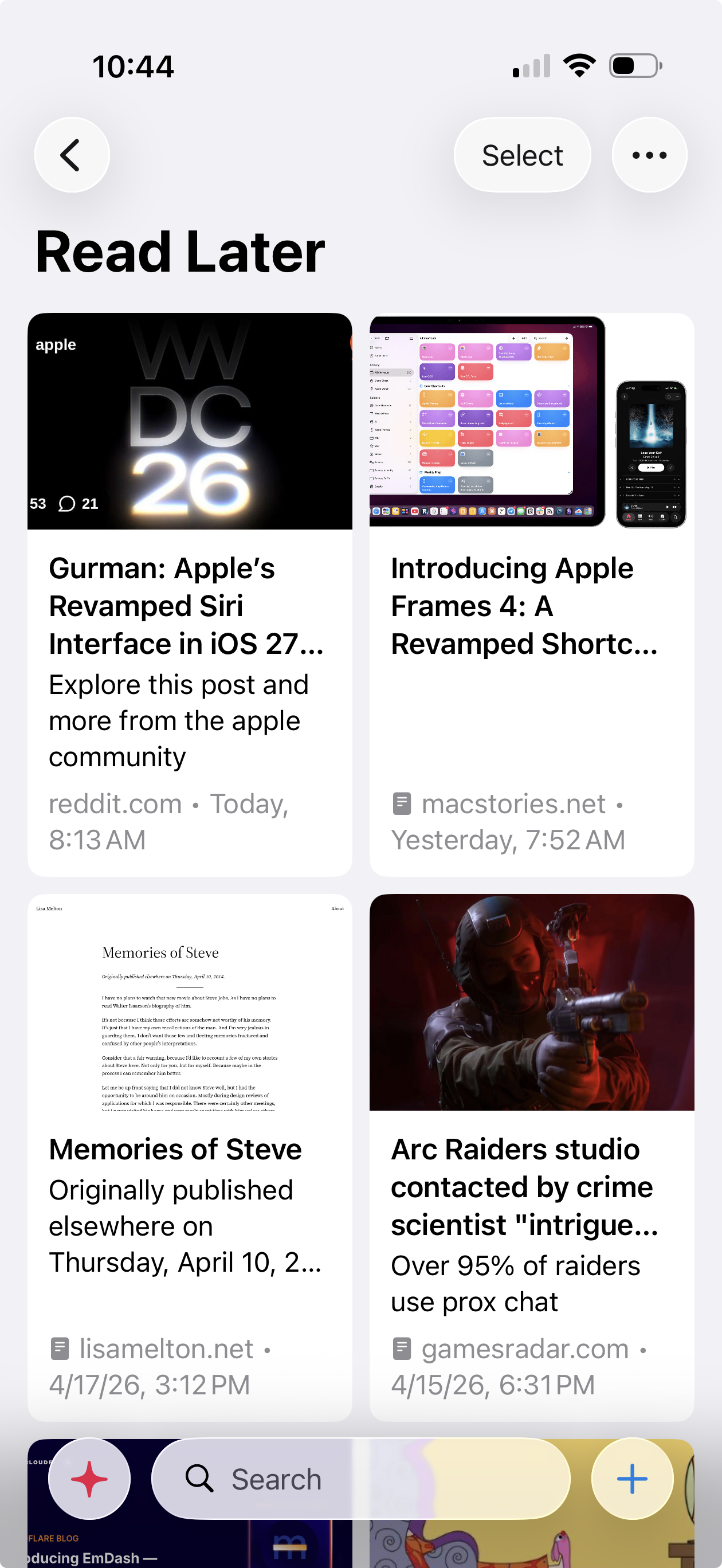 Read Later via Raindrop on iPhone